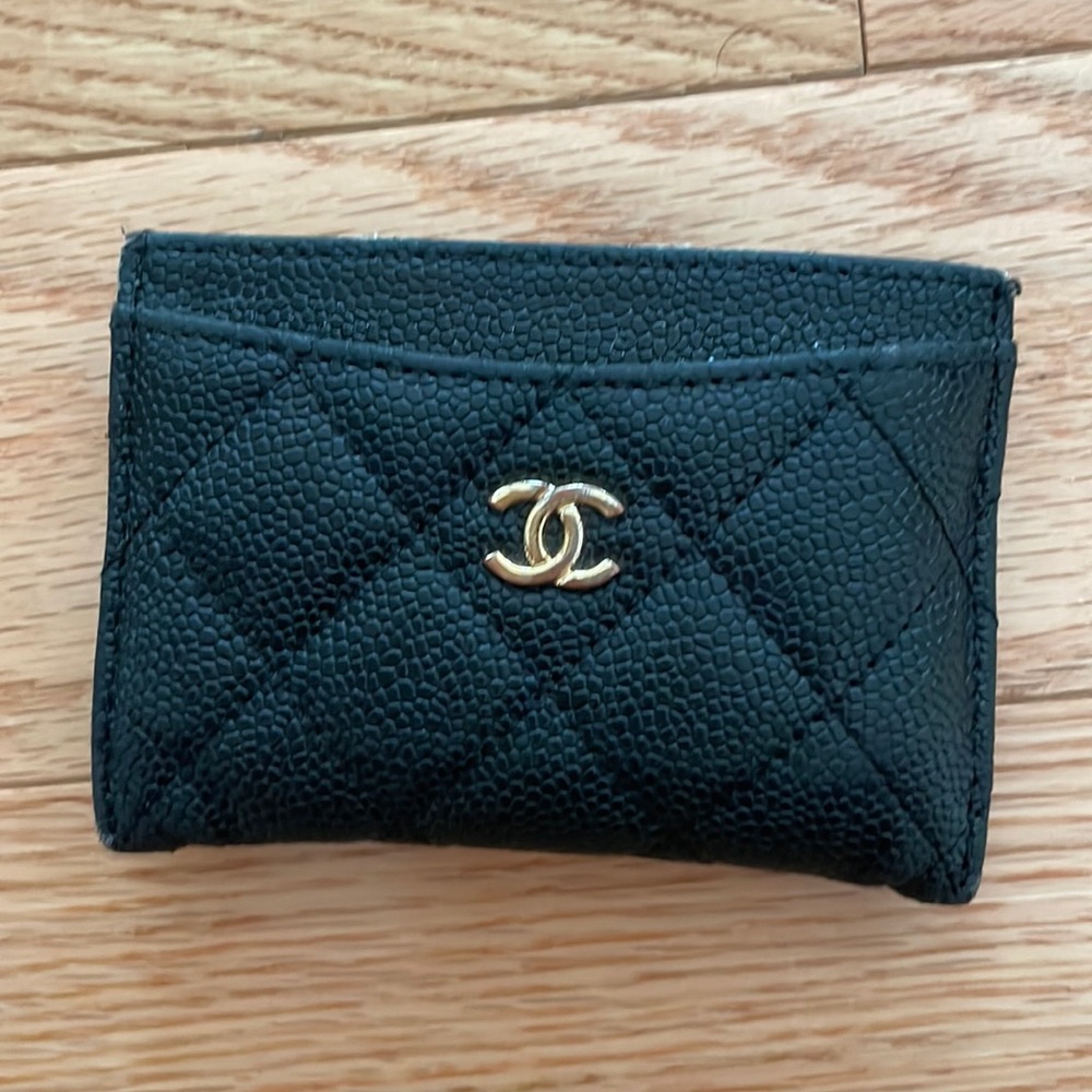 Chanel Caviar Quilted Card Holder Black